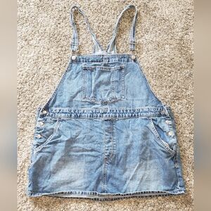 H&M Light Blue Denim Overall Dress Mini Skirt